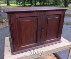 Antique Mahogany Campaign Style Fitted Multi Cabinet