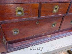 Antique Mahogany Campaign Style Fitted Multi Cabinet