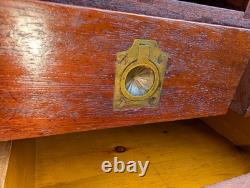 Antique Mahogany Campaign Style Fitted Multi Cabinet