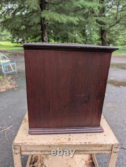 Antique Mahogany Campaign Style Fitted Multi Cabinet