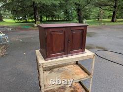 Antique Mahogany Campaign Style Fitted Multi Cabinet