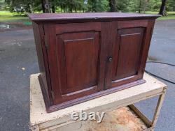 Antique Mahogany Campaign Style Fitted Multi Cabinet