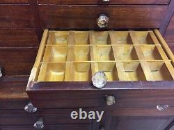 Antique Mahogany Dental Cabinet The Samuel A. Crocker Co. / Storage Cabinet