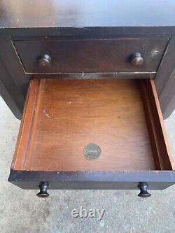 Antique Mahogany Martha Washington Sewing Cabinet Hardwood 3 Drawers