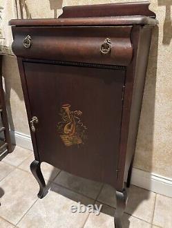 Antique Mahogany Music Cabinet