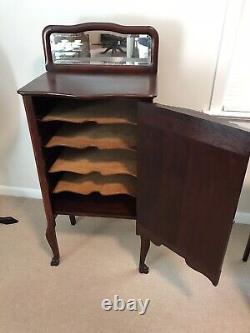 Antique Mahogany Music Cabinet