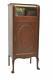 Antique Mahogany Sheet Music Cabinet With Curio Display Area