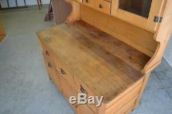 Antique Maple Bakers Hutch Cabinet/Hoosier