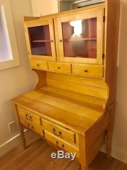 Antique Maple Possum Belly Baker's Cabinet