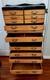 Antique Maple Wood Apothecary Cabinet 14 Dovetail Drawers Documents 53x23x 16