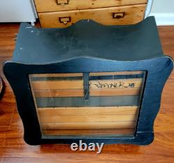 Antique Maple Wood Apothecary Cabinet 14 Dovetail Drawers Documents 53X23X 16
