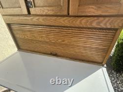 Antique Marsh High Point Hoosier Kitchen Cabinet With Flour Sifter