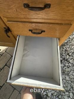 Antique Marsh High Point Hoosier Kitchen Cabinet With Flour Sifter