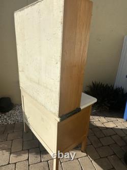 Antique Marsh High Point Hoosier Kitchen Cabinet With Flour Sifter