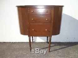 Antique Martha Washington Sewing Cabinet Vintage Table Storage Wood Nightstand