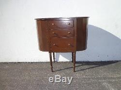Antique Martha Washington Sewing Cabinet Vintage Table Storage Wood Nightstand