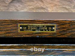 Antique McCaskey Register Quartersawn Oak Roll Top Library File Cabinet