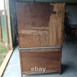 Antique McDougall Oak Hoosier Cabinet Early 1900s