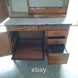 Antique McDougall Oak Hoosier Cabinet Early 1900s