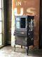 Antique Medical Cabinet, Industrial Metal And Glass Cabinet, Chippy Cabinet