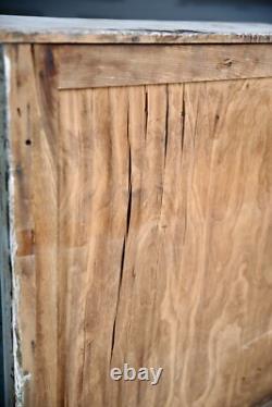 Antique Medical Cabinet Wood Glass Display Case Vintage apothecary Chippy white