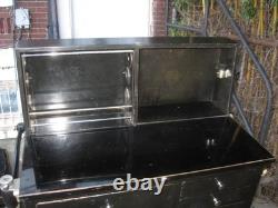 Antique Medical Podiatry Dental Metal Glass Cabinet with Bottles Electric Bosworth