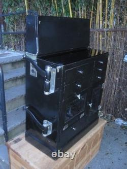 Antique Medical Podiatry Dental Metal Glass Cabinet with Bottles Electric Bosworth