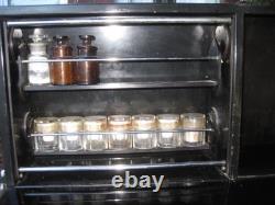 Antique Medical Podiatry Dental Metal Glass Cabinet with Bottles Electric Bosworth