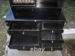 Antique Medical Podiatry Dental Metal Glass Cabinet with Bottles Electric Bosworth