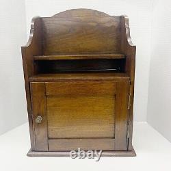 Antique Medicine Cabinet Apothecary Handmade Wood Wall Dovetail 17 x 12.5 x 7.5