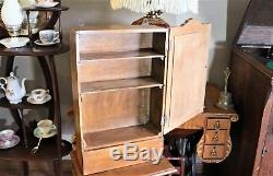 Antique Medicine Cabinet Shelves, Drawer & Original Glass Pulls Ready To Hang