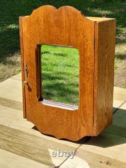 Antique Medicine Cabinet Vintage Oak Medicine Cabinet Solid Oak Very Clean