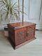 Antique Miniature Cabinet, Ghotic Reval Bank Of Drawers, Collectors Drawers