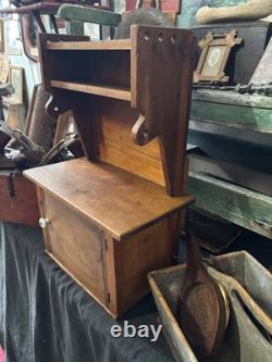 Antique Miniature Childs Primitive Wooden Step Back Cupboard Kitchen Pantry Antique Miniature Childs Primitive Wooden Step Back Cupboard Kitchen Pantry