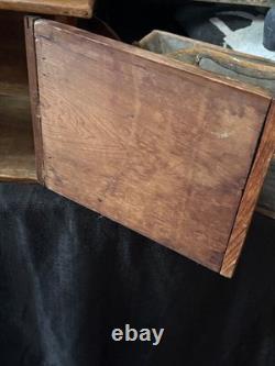 Antique Miniature Childs Primitive Wooden Step Back Cupboard Kitchen Pantry