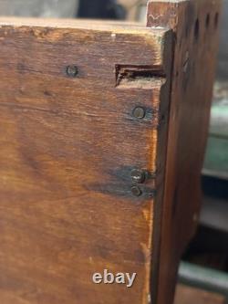 Antique Miniature Childs Primitive Wooden Step Back Cupboard Kitchen Pantry