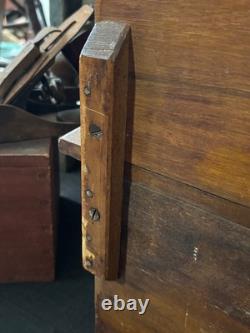 Antique Miniature Childs Primitive Wooden Step Back Cupboard Kitchen Pantry