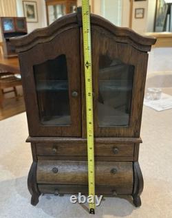Antique Miniature Wooden Hutch Cupboard Primitive Doll Furniture Free Shipping