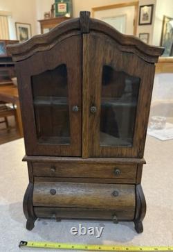 Antique Miniature Wooden Hutch Cupboard Primitive Doll Furniture Free Shipping