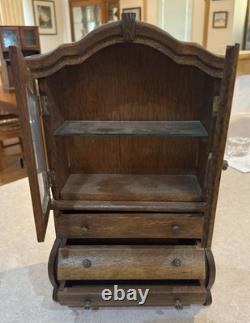 Antique Miniature Wooden Hutch Cupboard Primitive Doll Furniture Free Shipping