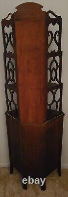 Antique Mirrored 6 Tier Corner Hutch By Butler Specialty Company (Style # 649)