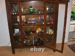 Antique Mission / Arts And Crafts Tiger Oak China Cabinet