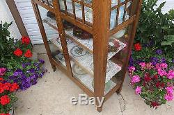 Antique Mission Arts & Crafts Quarter Sawn Oak LARKIN China Cabinet Vintage