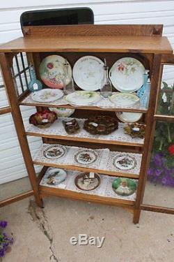Antique Mission Arts & Crafts Quarter Sawn Oak LARKIN China Cabinet Vintage