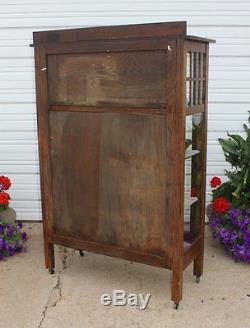 Antique Mission Arts & Crafts Quarter Sawn Oak LARKIN China Cabinet Vintage