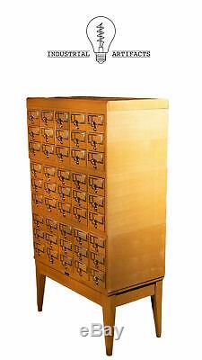 Antique Modular Five Section Standing Card Catalogue