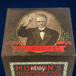 Antique Munyon's Homeopathic Home Remedies Drug Store Tin Cabinet Advertising