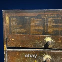 Antique Munyon's Homeopathic Home Remedies Drug Store Tin Cabinet Advertising