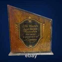 Antique Munyon's Homeopathic Home Remedies Drug Store Tin Cabinet Advertising