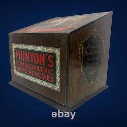 Antique Munyon's Homeopathic Home Remedies Drug Store Tin Cabinet Advertising